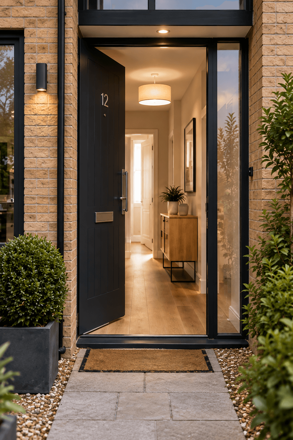 Well-maintained rental property entrance